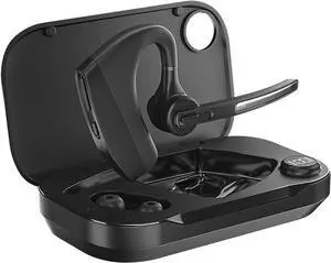 IKXO Bluetooth Headset Wireless Bluetooth Earpiece,10 Hrs HD Talktime CVC8.0 Dual Mic Noise Cancelling Hands Free Bluetooth Earpiece for Cell Phone iPhone Android Driving Business Office