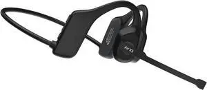 Bluetooth Headset with Microphone Open Ear Headphones Wireless Bluetooth 5.2 Open-Back Headphones with Noise-canceling Microphone Intimate Buttons IPX5 6 Hours of Talk time