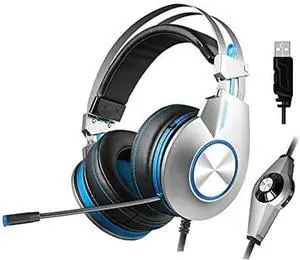 Gaming Headset with Microphone,Head Set Gaming Headset with Mic 7.1 Surround Sound Soft Memory Earmuffs Compatible with PC Laptop Accessories