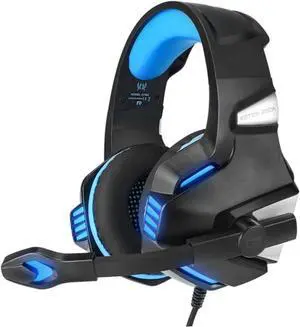 Computer Headset Blue Headphones Computer Headphones Headset for Computer Gaming Headset Game Headset Earphone