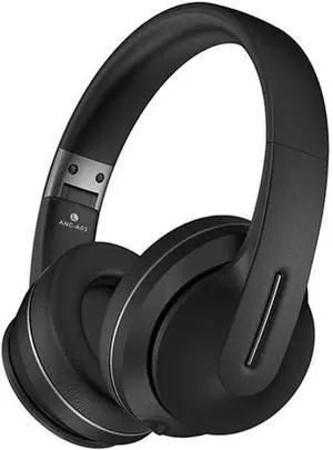 NONCHI ANC Active Noise Canceling Wireless Bluetooth 5.0 Headphones, HD Stereo Sound Over Ear Headphones with Built-in Mic, Deep Bass, 60 Hours Playtime, Foldable Headset for Laptop/PC/TV