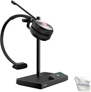 Yealink WH62 Wireless Headphones with Mic, Connects Deskphone and Laptop, Easy to Use Work from Home Office Apps Compatibility - Teams, Zoom, RingCentral, 8x8, Vonage, Microfiber Included