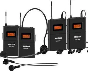 Anleon 902mhz-927mhz Tour Guide Wireless System Church System (1 Transmitter 3 Receivers)