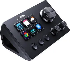SOOMFON Stream Controller SE Stream Control Deck with 6 Customizable LCD Macro Keys to Trigger Actions in OBS Twitch YouTube for Content Creators Streaming Gaming Compatible with PC & Mac