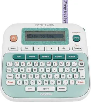 Brother P-Touch Embellish Ribbon & Tape Printer PT-D215e,White Brother P-Touch Embellish Ribbon & Tape Printer PT-D215e,White