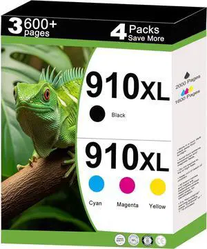 910XL Ink Cartridges High Yield Combo Pack Replacement for HP 910 XL Work for OfficeJet Pro 8020 8025 8028 8030 8035 8010 8015 8018 8022 Printers with V15.5.1 Chip (Cyan Magenta Yellow Black, 4-Pack) 910XL Ink Cartridges High Yield Combo Pack Replacement for HP 910 XL Work for OfficeJet Pro 8020 8025 8028 8030 8035 8010 8015 8018 8022 Printers with V15.5.1 Chip (Cyan Magenta Yellow Black, 4-Pack)