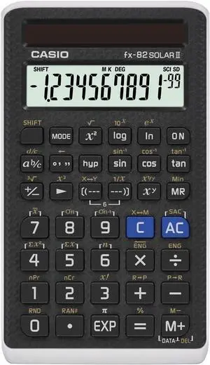 Casio FX-82SOLARII School Calculator Black Display (Digits): 12 Solar Powered (W x H x D) 71 x 10 x 134 mm