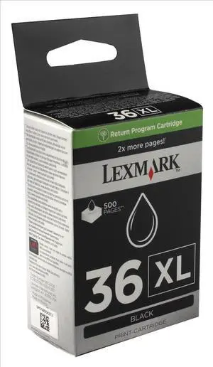 Lexmark 18C2170 (36XL) High-Yield Ink Cartridge, Black - in Retail Packaging