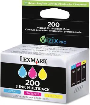 Lexmark 200XL CMY Tri-Pack High Yield 200XL Ink Cartridges