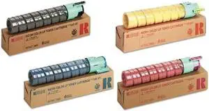 Genuine Ricoh Cl4000Dn Spc411Dn Type 145 High Yield Toner Bundle Set 888308, 888309, 888310, 888311 Bcym Sealed in Retail Packaging