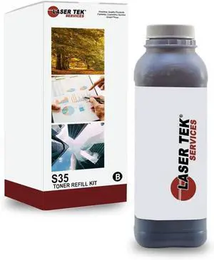 Laser Tek Services Compatible Toner Refill Kit Replacement for Canon S35 Works with Canon Fax 1360 1380, FAXPHONE L170, imageCLASS D320 Printers (Black, 1 Pack) - 3,500 Pages