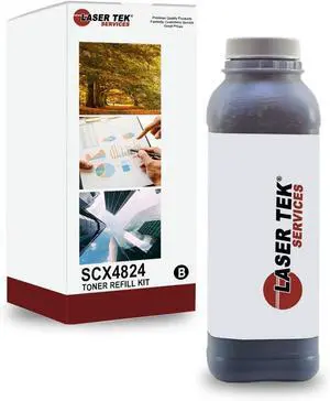 Laser Tek Services Compatible Toner Refill Kit Replacement for Samsung SCX-4824 SCX4824 Works with Samsung SCX-4824 4826 4828, ML-2855 Printers (Black, 1 Pack) - 5,000 Pages