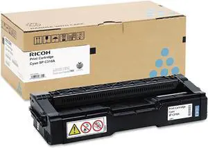 Ricoh Cyan Toner Cartridge, 2500 Yield, Type SPC310A (406345)
