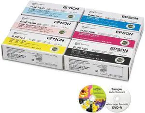 Digital C13S02A9991 Ink Cartridge 6 Color (Cyan, Yellow, Magenta, Black, Light Cyan, Light Magenta) Set for DiscProducer PP-100 PP-50 in Retail Packaging, Each