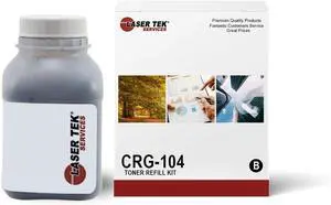 Laser Tek Services Compatible Toner Refill Kit Replacement for Canon CRG104 CRG-104 Works with Canon ImageClass 4120 4140 4150 4690 Printers (Black, 1 Pack) - 2,000 Pages