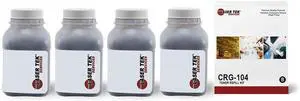 Laser Tek Services Compatible Toner Refill Kit Replacement for Canon CRG104 CRG-104 Works with Canon ImageClass 4120 4140 4150 4690 Printers (Black, 4 Pack) - 2,000 Pages