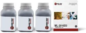 Laser Tek Services Compatible Toner Refill Kit Replacement for Samsung ML2010 ML-2010D3 Works with Samsung ML-2010 2010D3 2010P Printers (Black, 3 Pack) - 3,000 Pages