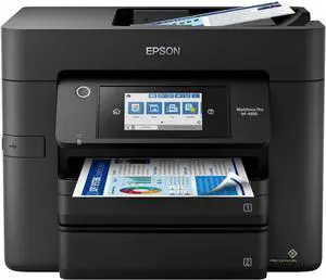Epson Workforce Pro WF-4830 Wireless All-in-One Printer with Auto 2-Sided Print, Copy, Scan and Fax, 50-Page ADF, 500-sheet Paper Capacity, and 4.3" Color Touchscreen, Works with Alexa, Black, Large
