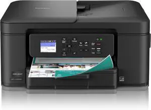 Brother Work Smart MFC-J1360DW Colour Inkjet All-in-One Printer, Copier, Scanner, Wireless with Automatic Duplex Printing, 1.8 Colour Display and Starter Cartridges