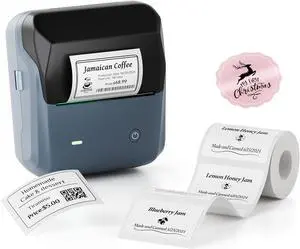 NIIMBOT B31 Label Maker Machine with Tape, 3 Inch Portable Label Printer for Barcode, Address, Logo, Tag Labeling, Thermal Sticker Maker Compatible with Smartphones & PC, Dark Blue