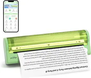 PeriPage P80 Portable Thermal Printer,Wireless Bluetooth Thermal Printer Support 8.5" X 11" US Letter & Legal,A4 Thermal Paper, Inkless Printer Compatible with iOS, Android Phone,Laptops.