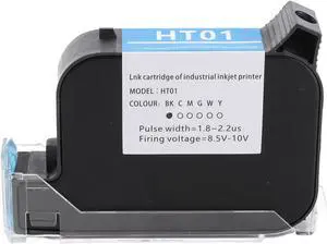 Handheld Inkjet Printer Ink, Quick Dry 42ML High Capacity Black for HT01 Industrial Grade Handheld Printer for Wood, Glass, Fabric, Metal, Labels, Leather (Black)