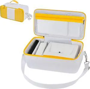 Carrying Bag Compatible with Kodak Dock/Plus 4x6Portable Instant Photo Printer, Storage Holder for Cartridge Refill/Photo Paper Tray/Charger Accessories, with Adjustable Shoulder Strap (White)