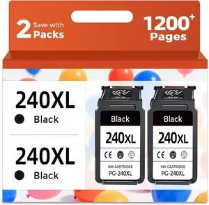 Relcolor 240XL Compatible Ink Cartridge for Canon 240 XL Black Color PG240 CL240 for Cannon MG2120 MG2220 MG3120 MG3220 MG3520 MG3620 MG4120 MX470 MX472 MX512 MX522 MX532 TS5100 TS5120 Printer 2-Pack Relcolor 240XL Compatible Ink Cartridge for Canon 240 XL Black Color PG240 CL240 for Cannon MG2120 MG2220 MG3120 MG3220 MG3520 MG3620 MG4120 MX470 MX472 MX512 MX522 MX532 TS5100 TS5120 Printer 2-Pack