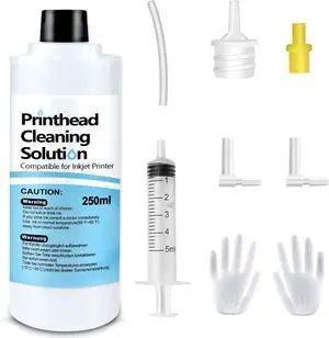 Printer Printhead Cleaning Kit for Epson, 250mL Printer Cleaning Kits for HP Printers, Print Head Cleaning Kits for Canon Inkjet, Print Head Cleaner for Brother, Printers Printhead Cleaner for DTF/DTG