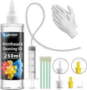 Printhead Cleaning Kit for Epson, 250ml Printer Cleaning kit for HP, Print Head Cleaning Solution for Canon, Printer Head Cleaner for Brother Inkjet Printers Nozzle