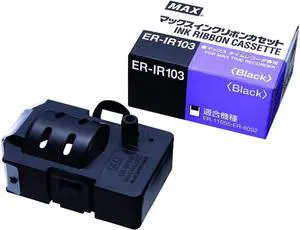 Max ER-IR103 Ink Ribbon for Time Recorders, Black Max ER-IR103 Ink Ribbon for Time Recorders, Black