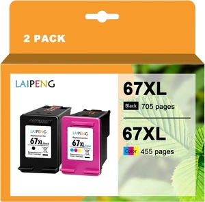 Remanufactured 67XL Ink Cartridges Replacement for HP 67 67 XL 67XXL for Envy 6055 6052 6058 6075 Pro 6455 6452 6458 6475 DeskJet 1255 2752 2755 4140 4152 4155 4158 Printer (Black + Tri-Color) Remanufactured 67XL Ink Cartridges Replacement for HP 67 67 XL 67XXL for Envy 6055 6052 6058 6075 Pro 6455 6452 6458 6475 DeskJet 1255 2752 2755 4140 4152 4155 4158 Printer (Black + Tri-Color)