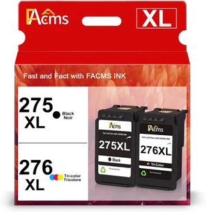 275XL 276XL Ink Cartridges Replacement for Canon Ink 275 276 PG-275 CL-276 Compatible with Canon PIXMA TR4720 TR4722 TS3522 TS3520 TS3500 Printer (1 Black, 1 Tri-Color) 275XL 276XL Ink Cartridges Replacement for Canon Ink 275 276 PG-275 CL-276 Compatible with Canon PIXMA TR4720 TR4722 TS3522 TS3520 TS3500 Printer (1 Black, 1 Tri-Color)