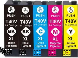 Remanufactured T40V Ink Cartridge Replacement for T40V1 T40V2 T40V3 T40V4 for SC-T2170 SC-T3170 SC-T3170M SC-T5170 SC-T5170M SC T2170 T3170 T3170M T5170 T5170M (5 Pack,1 Set+1 Black) Remanufactured T40V Ink Cartridge Replacement for T40V1 T40V2 T40V3 T40V4 for SC-T2170 SC-T3170 SC-T3170M SC-T5170 SC-T5170M SC T2170 T3170 T3170M T5170 T5170M (5 Pack,1 Set+1 Black)