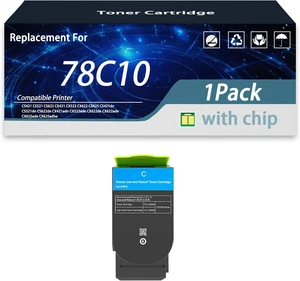 78C10 Toner Cartridge Compatible for Lexmark 78C10 78C10K0 78C10C0 78C10M0 78C10Y0 Toner Cartridge Work for Lexmark CS421 CS521 CS622 CX421 CX522 CX622 CX625 CS421dn CS521dn with Chip (Cyan) 78C10 Toner Cartridge Compatible for Lexmark 78C10 78C10K0 78C10C0 78C10M0 78C10Y0 Toner Cartridge Work for Lexmark CS421 CS521 CS622 CX421 CX522 CX622 CX625 CS421dn CS521dn with Chip (Cyan)