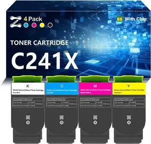 C241XK0 C241XC0 C241XM0 C241XY0 Toner Cartridges Compatible for Lexmark C2425 C2535 MC2425 MC2535 MC2640 Printers, 1 Set C241XK0 C241XC0 C241XM0 C241XY0 Toner Cartridges Compatible for Lexmark C2425 C2535 MC2425 MC2535 MC2640 Printers, 1 Set