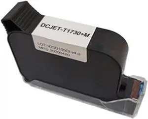 DCJET T1730+M Solvent Ink Cartridge Compatible with Handheld Inkjet Printer for Production Date Barcode Label Coding Machine(1PC T1730 M)