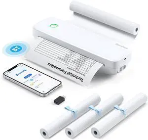 Bisofice A4 Portable Thermal Transfer Printer Wireless&USB Connect Connect with Mobile Computer 56mm/77mm/107mm/210mm/216mm(2in/3in/4in/8in/8.5in) US Letter for Office School Comes Bisofice A4 Portable Thermal Transfer Printer Wireless&USB Connect Connect with Mobile Computer 56mm/77mm/107mm/210mm/216mm(2in/3in/4in/8in/8.5in) US Letter for Office School Comes