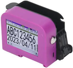 Handheld Inkjet Printer, Portable Handheld Printer with LED Touch Screen, Printing Height Up to 0.5 Inch Inkjet Coding Machine for Barcode, QRcode, Batch Number,No Cartridge,US Plug 100240V