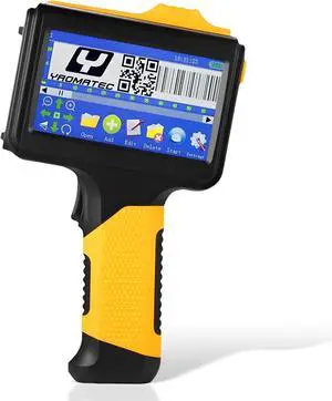 12.7mm Handheld Inkjet Printer with BT 4.3in LED Touchscreen, 600dpi Inkjet Coding Machine for Text, Numbers, Symbols, QR Codes, Barcodes on Various Materials