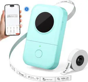 Phomemo D30 Label Maker - Bluetooth Thermal Mini Label Printer - Small Portable Label Maker Machine with Tape,Labeling Printer Available for Smartphone Easy to use for Home, Office Organization,Green