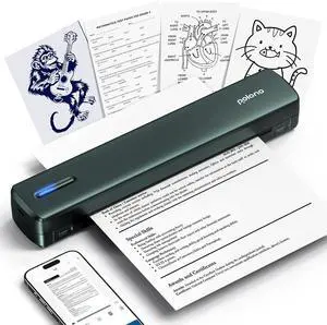 Portable Printer, D810 Bluetooth Thermal Printer, Inkless Printer Compatible with Phone and Laptop