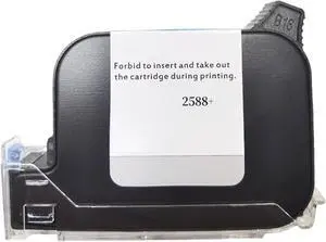 Ink Jet Printer, Inkjet Printer 42ml Black Quick Dry Solvent Ink Cartridge Replacement for 0.5inch/12.7mm Handheld Inkjet Printers