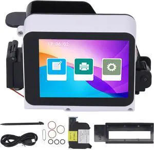 Garosa Handheld Printer Portable Inkjet Printer Mini with HD LED Touchscreen 600dpi Adjustable 2-12.7mm Printing Height for Barcode Data Image Text on Wood Acrylic Fabric Leather