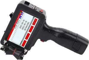 Handheld Ink Beam Printer, Inkjet Coding Machine Multi Input Methods for Wooden Fabric Plastic for The Time Date (US Plug 100240V)