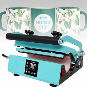 Tumbler Heat Press Machine, 11-30Oz DIY Heat Transfer Mug Heat Press, Pressure Adjustment, 0-400°F Temperature/0-999S Timing Setting for Coffee/Ceramic/Glass Cup,