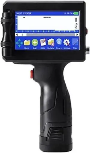 Wide Coding Applications 12.7/25.4mm Label Printer Handheld Inkjet Printer QR Bar Batch Code Date Number Logo Expiry Date Coding Machine Portable Lightweight and Convenient