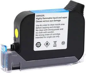 JS10 JS10M Eco Solvent Ink Cartridge Compatible with Thermal Handheld Printer 600DPI Portable Expiry Date Coder 12.7mm Inkjet Cartridge