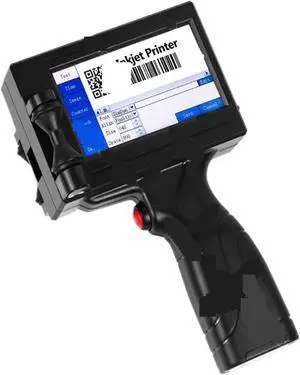 Wide Coding Applications 12.7mm Label Printer Handheld Inkjet Printer QR Bar Batch Code Date Number Logo Expiry Date Coding English Portable Machine Lightweight and Convenient