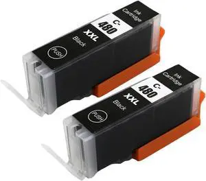 Compatible Ink Cartridges PGI-480 CLI-481 PGI480XL CLI481 Compatible with Printers TS8140 TR7540 TR8540 TS6140 TS9140(2pcs- Big Black)